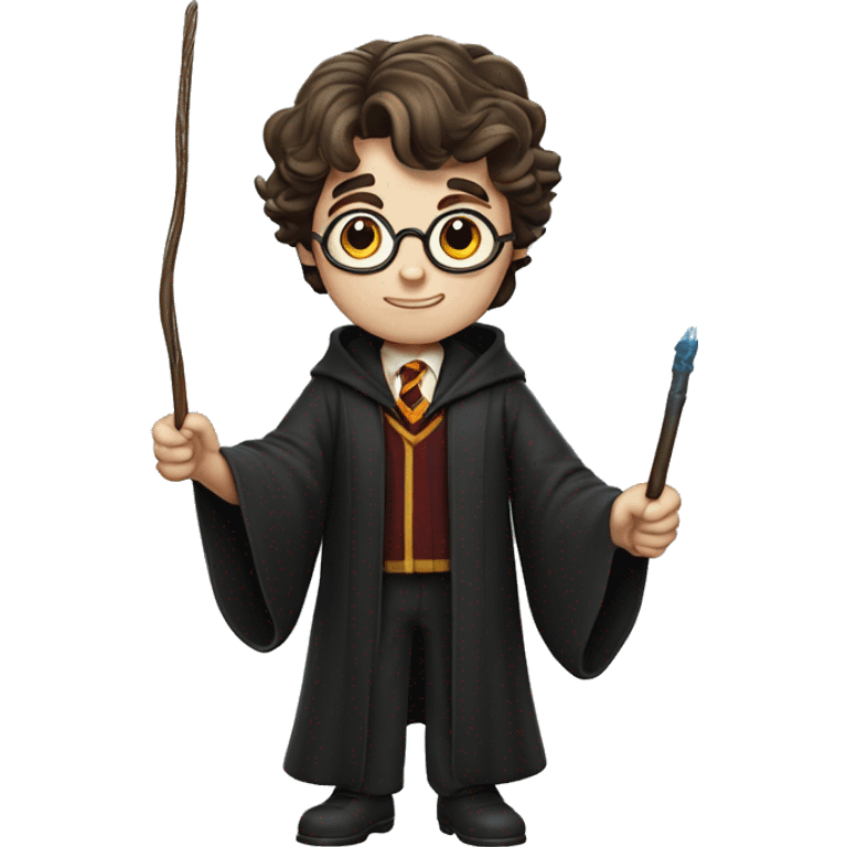 Harry Potter with a magic wand emoji