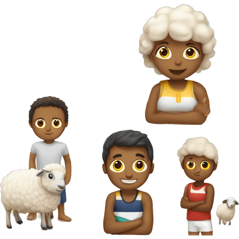 Emojis about paraguai, family, children, beach, Teréré, and sheeps emoji