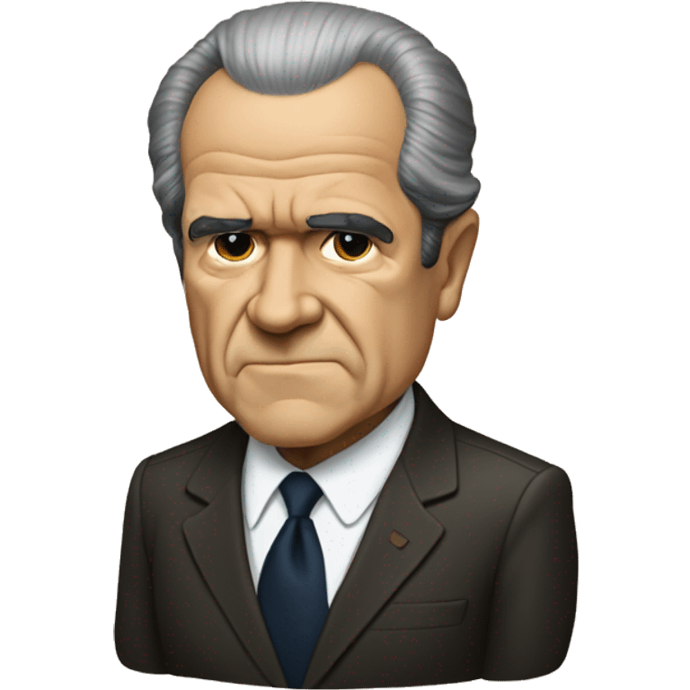 Richard Nixon But brown emoji