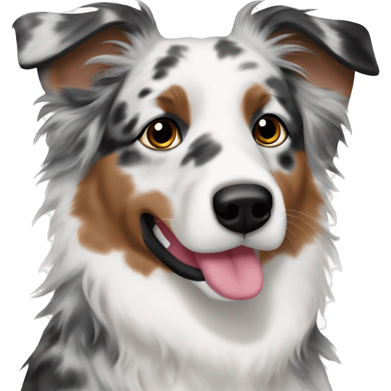 Merle patter Australian Shepherd no white or brown only grey and black  emoji