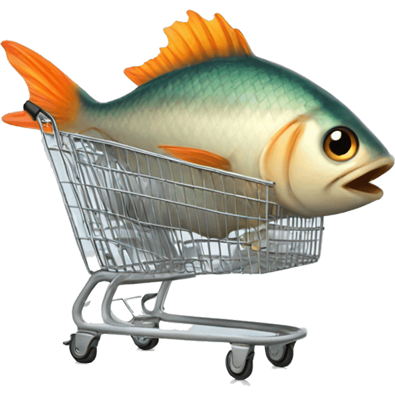 Fish going shopping emoji