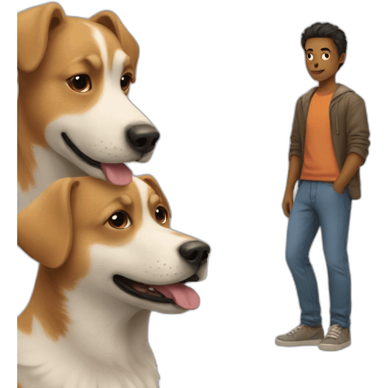 dog and human  emoji