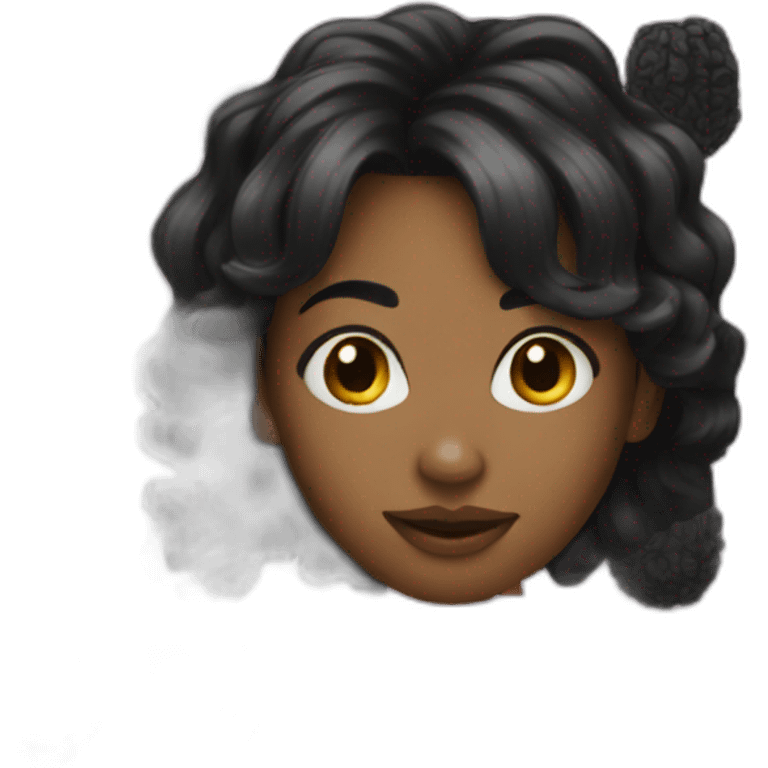 black women black hair emoji