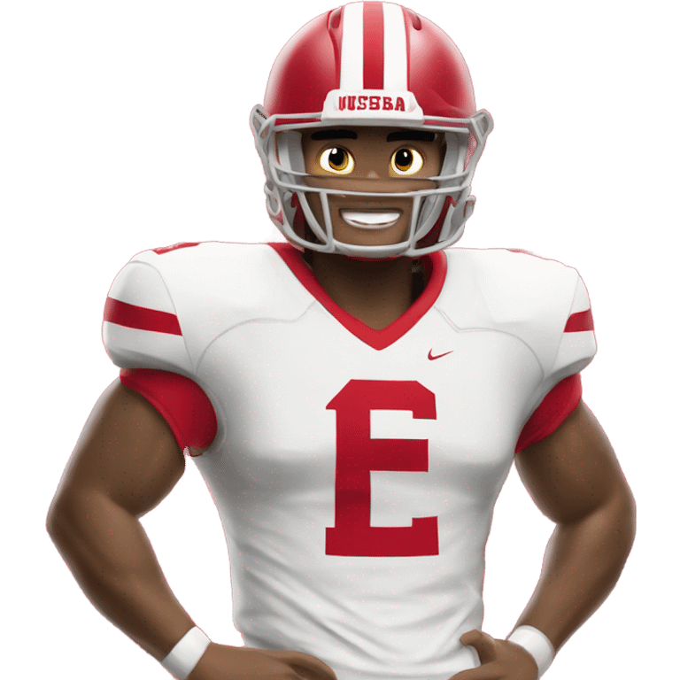 Nebraska Husker football player  emoji