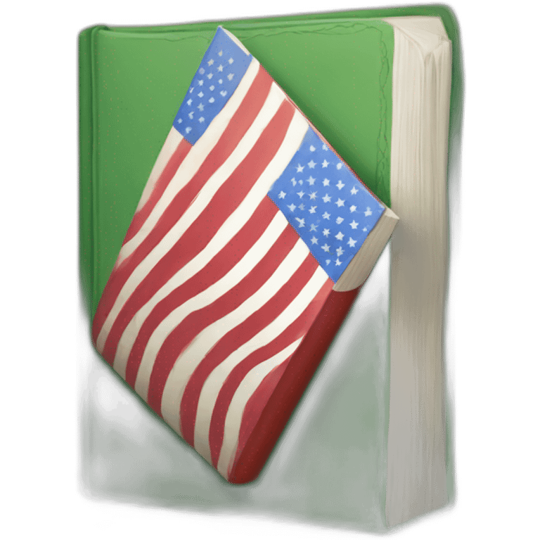 book with american flag cover emoji