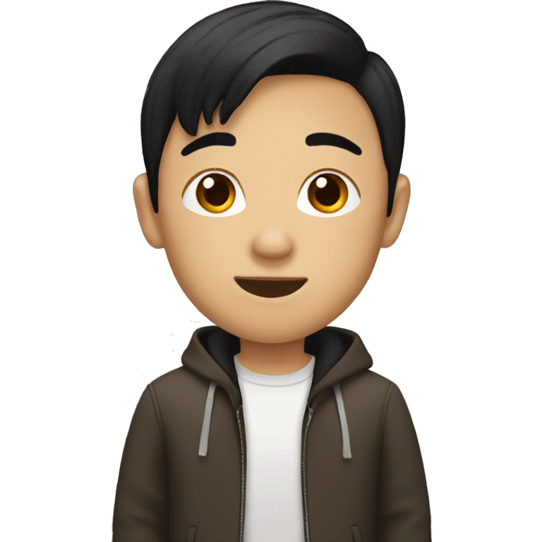 asian boy with black hair emoji