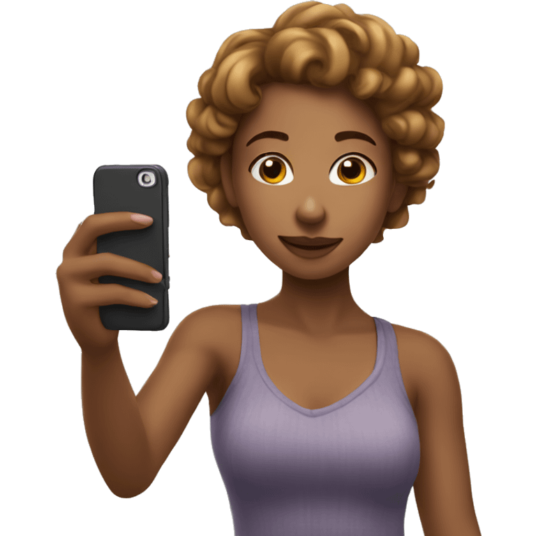 Girl taking selfie emoji