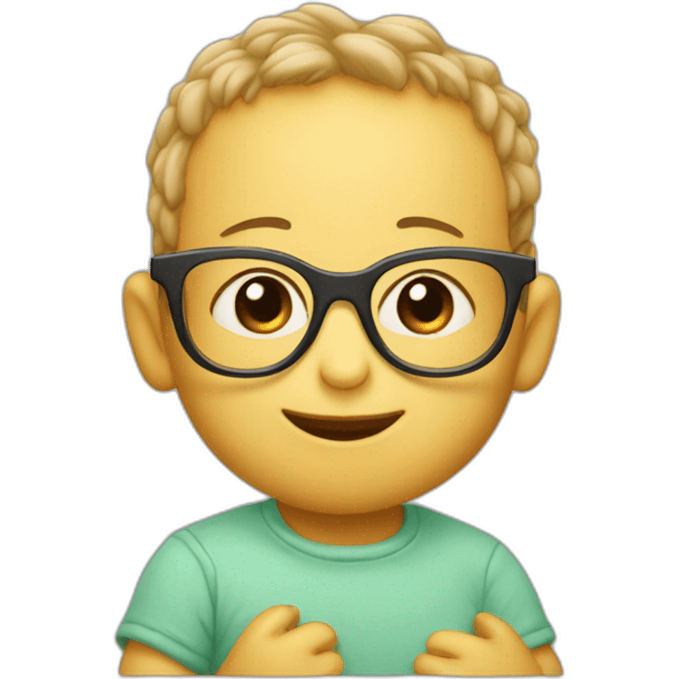 baby crocilde with glasses emoji