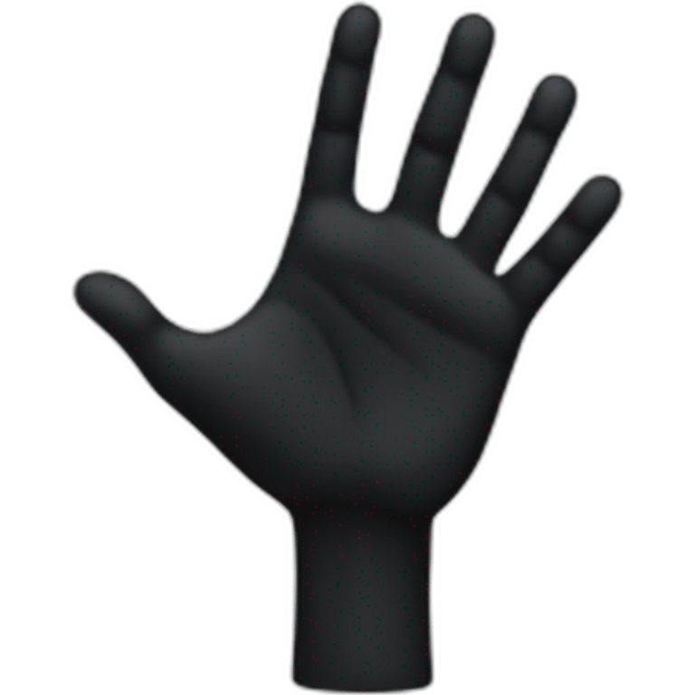 Black hand  emoji