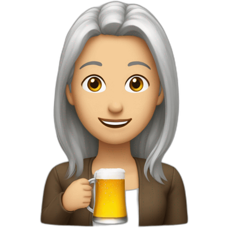 Elenaclaudiacarbunaru boit une biere emoji