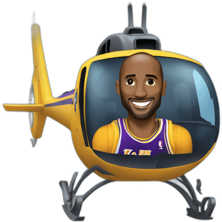 Kobe Bryant in a helicopter emoji