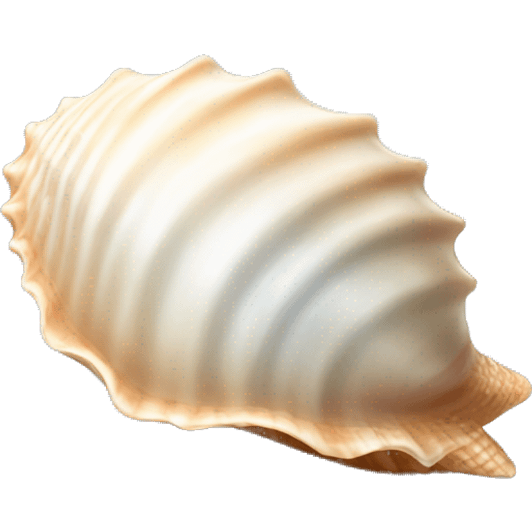 seashell with a soft pearlescent shine emoji