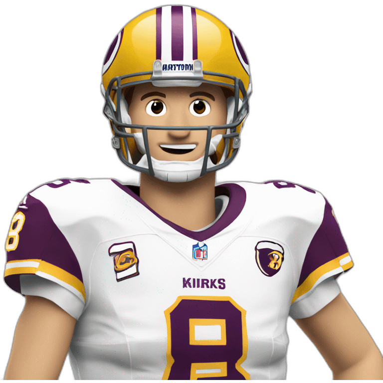 Kirk cousins with number 8 jersey emoji