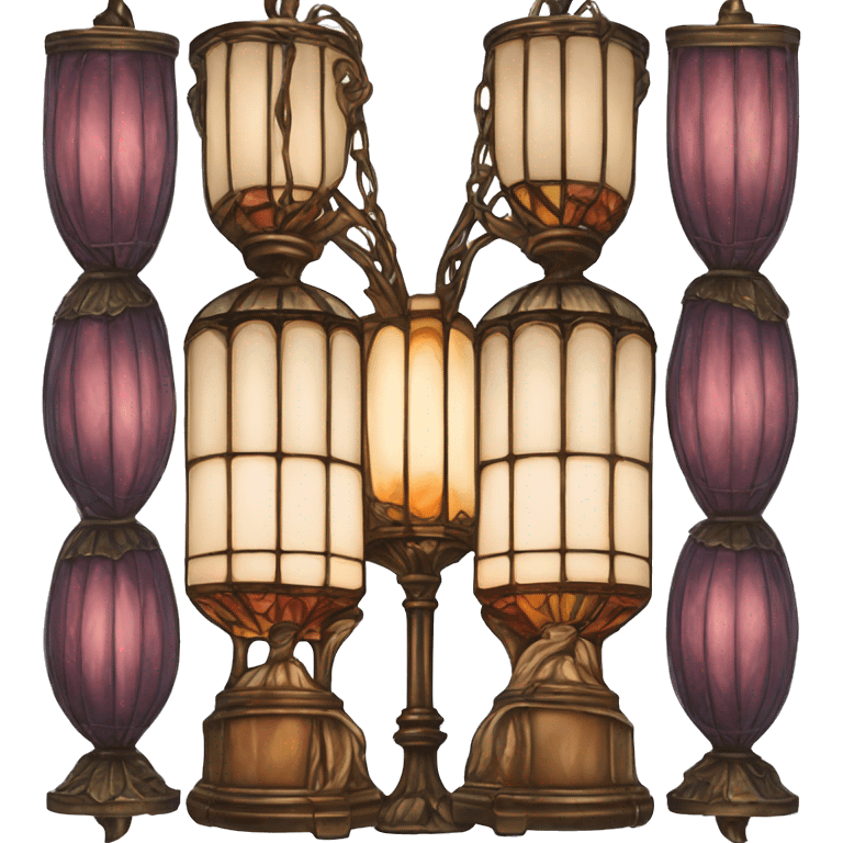 Tiffany lamp colorful emoji