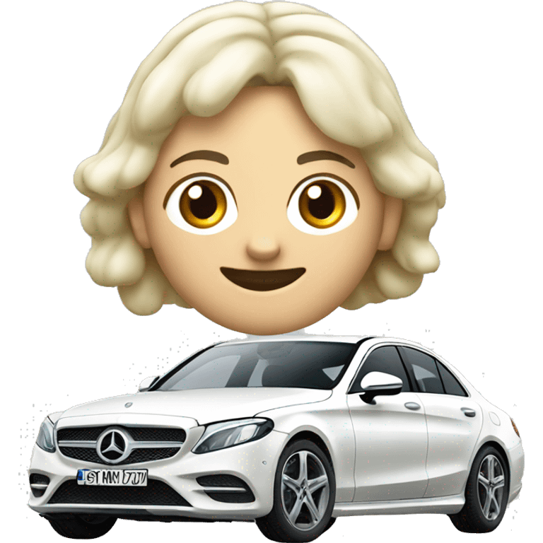 Mercedes-Benz c180 2020 white emoji