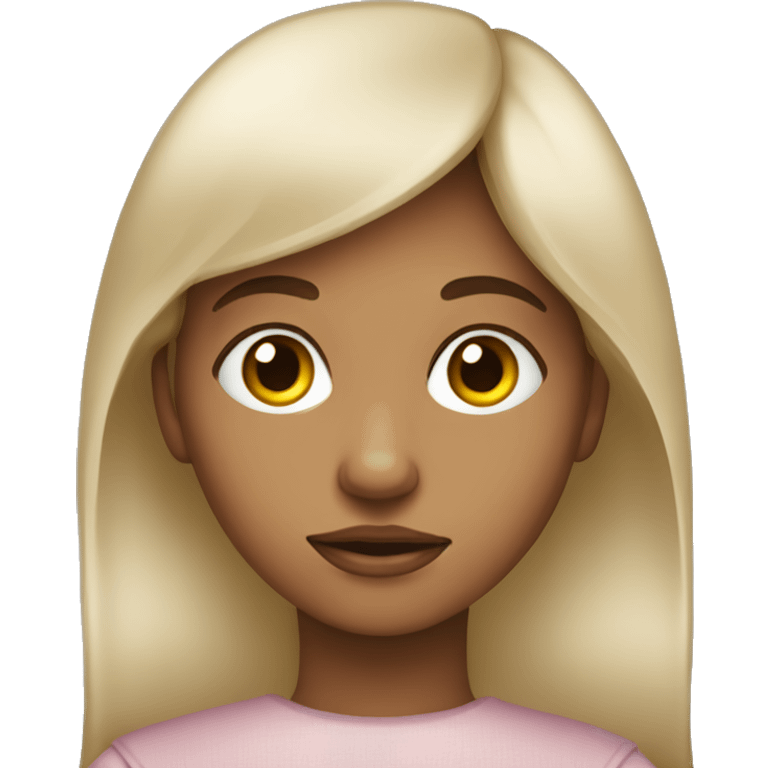 niña con ojos obscuros emoji