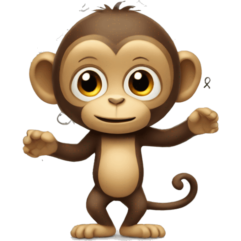 Monkey learning maths emoji