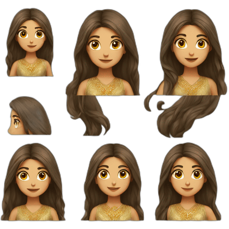 persian girl dance long hair emoji