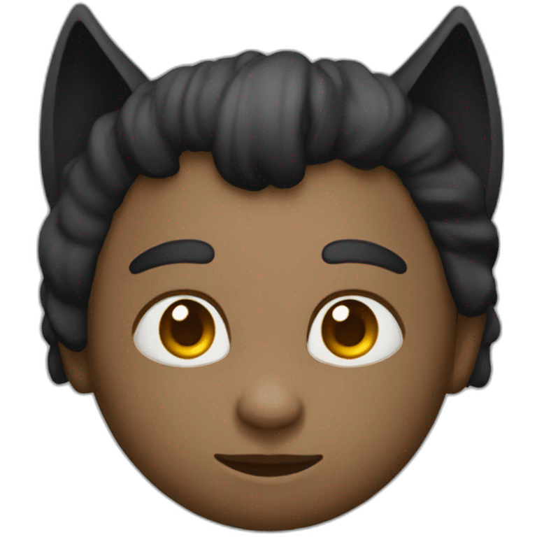 black cathead with crescen moon on his head emoji