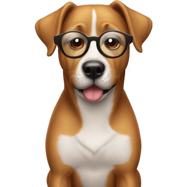 Perro con lentes  emoji