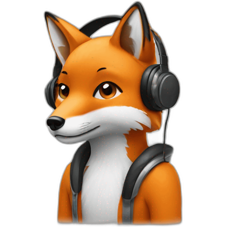 Fox in the headphones emoji