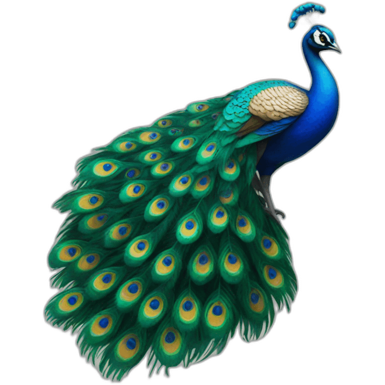 dancing peacock emoji