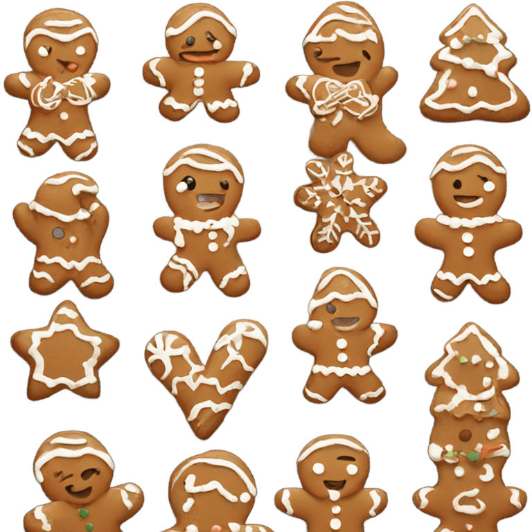 Cute winter gingerbread  emoji