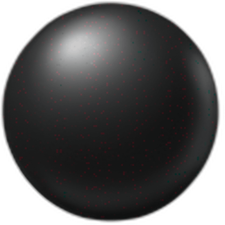 Black ball with rough surface emoji