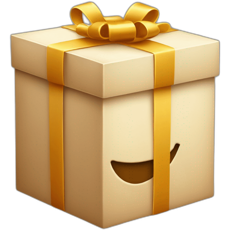 gift box with smile emoji