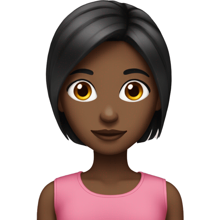 black hair straight girl emoji