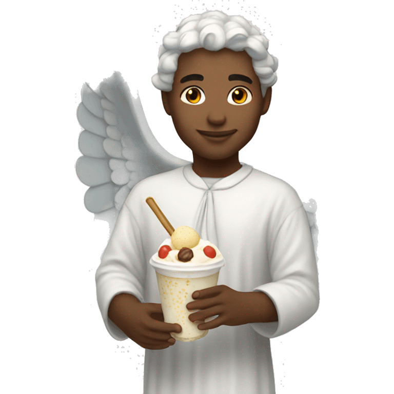 angel with boba emoji