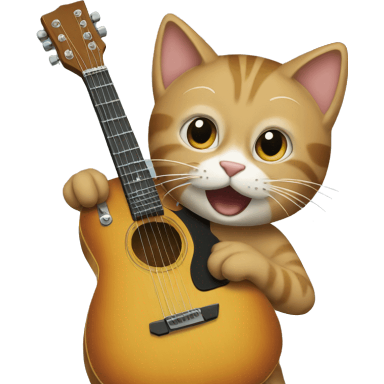 a cat palying guitar emoji