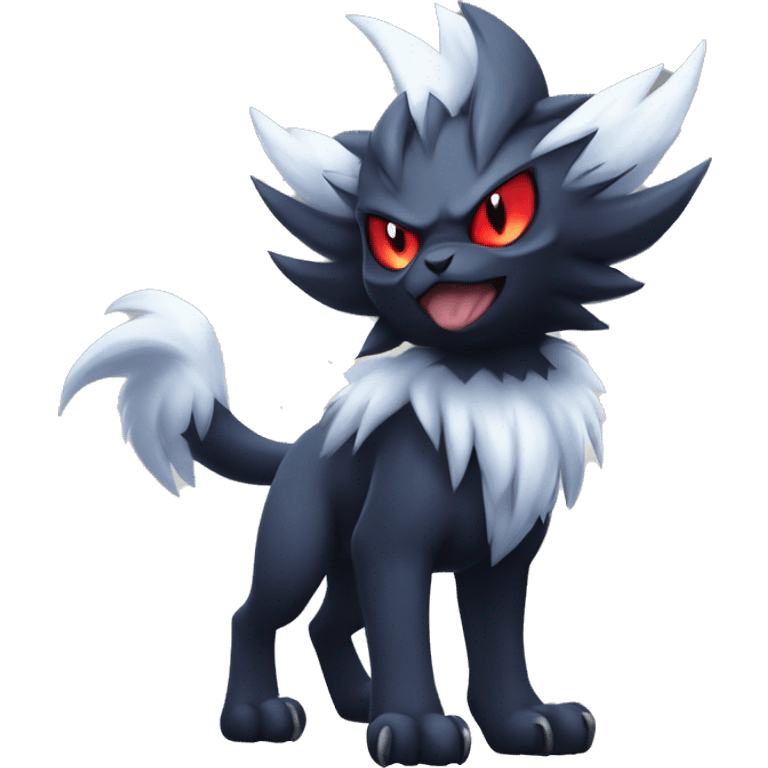 Edgy Cool Kawaii Litten-Absol-Zoroark-Pokémon Full Body emoji