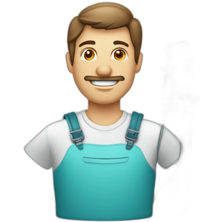 man-dental irrigator emoji