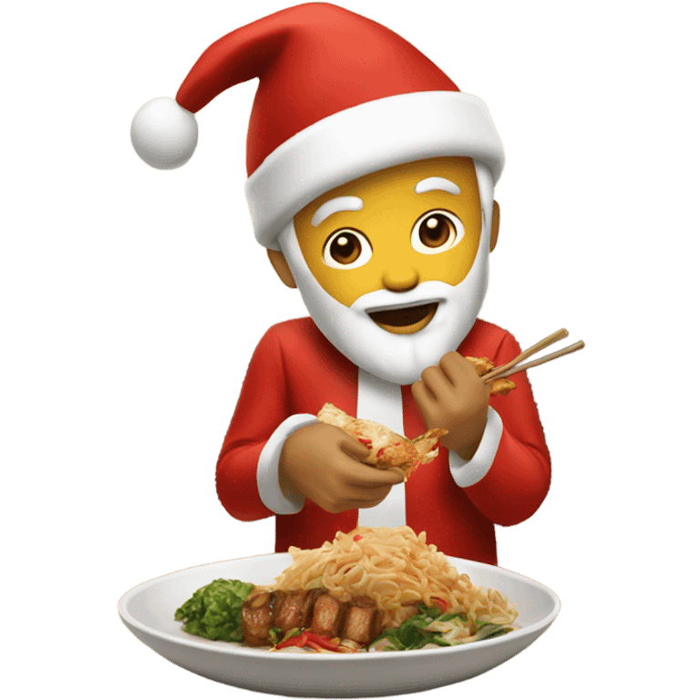 Santa eating Benihana emoji