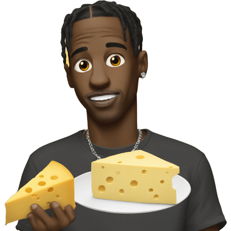 Travis scott with Mouse and cheese emoji