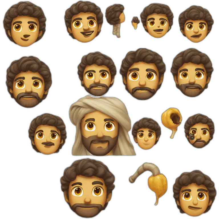 رجل لونه حنطي يمسك تطبيق  emoji