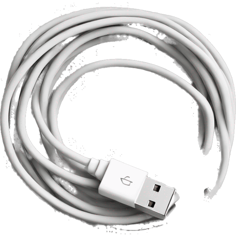 White usb cable  emoji