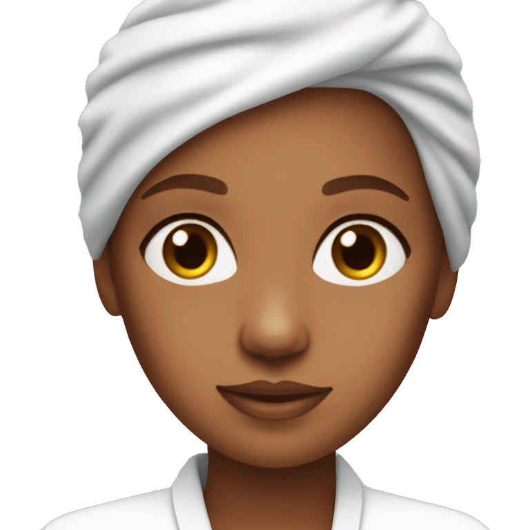 Red-hair-girl blue-eyes spa skincare emoji