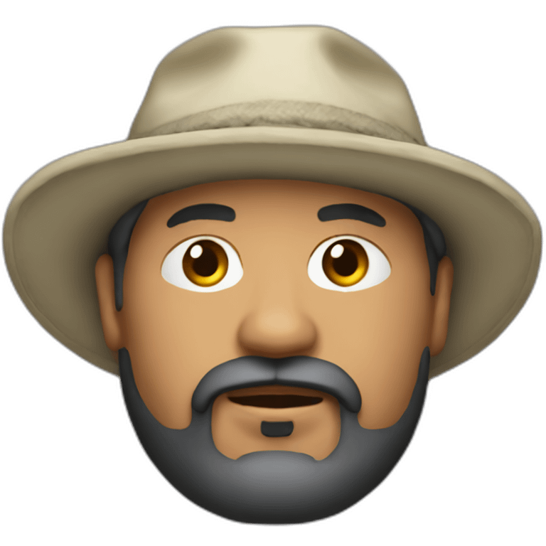 50 year old overweight fisherman with a black goatee emoji