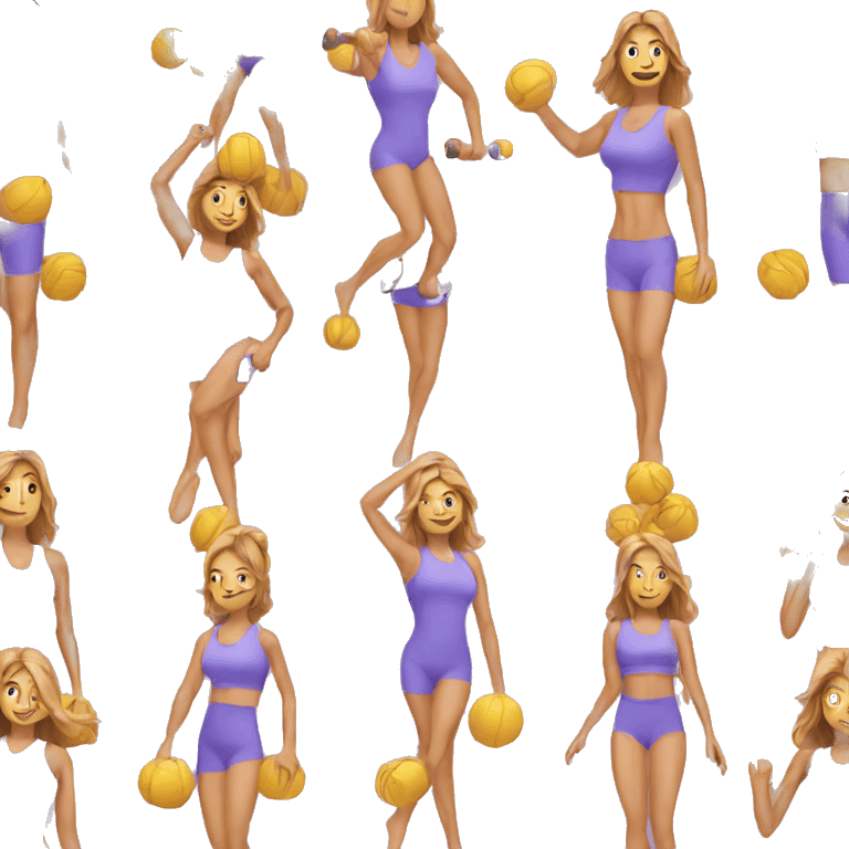 fitness tranformation of woman emoji