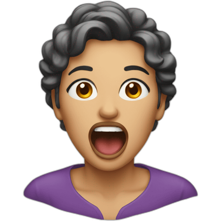 Woman with mouth open emoji