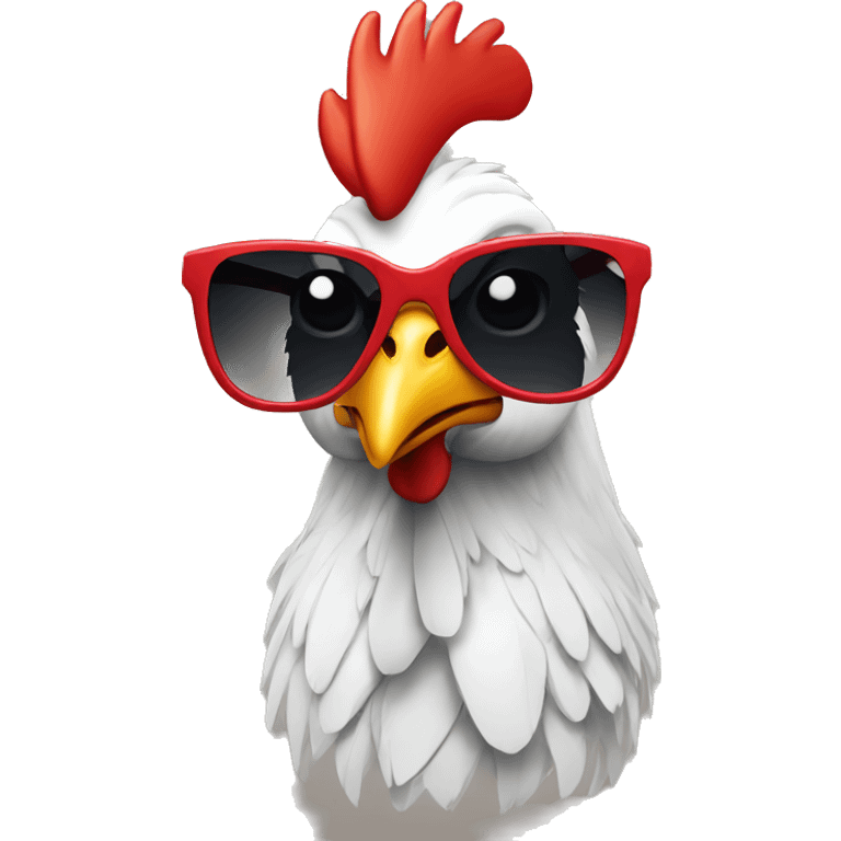 rooster with sunglasses emoji