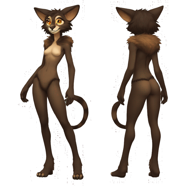 Anthro Modern Vernid Fur-Sona LiLaiRa full body emoji