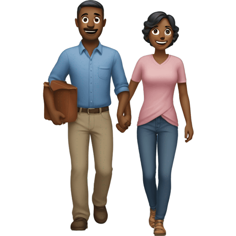 Man carrying a lady emoji