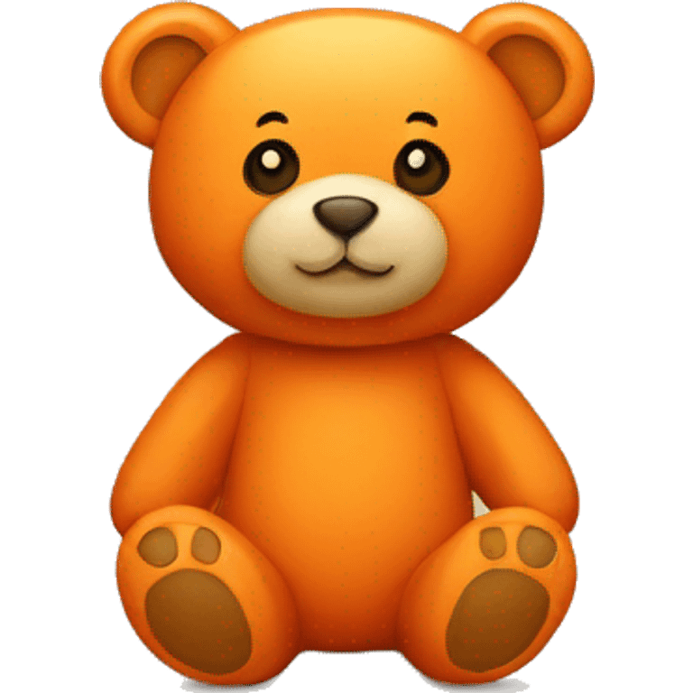 orange colour teddy bear emoji