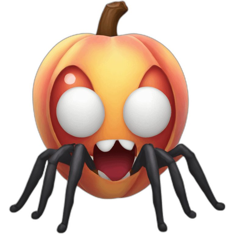 scary-spider-peach emoji