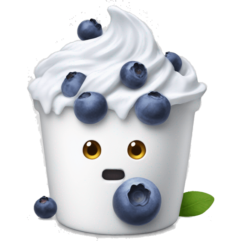 yogurt with blueberries  emoji