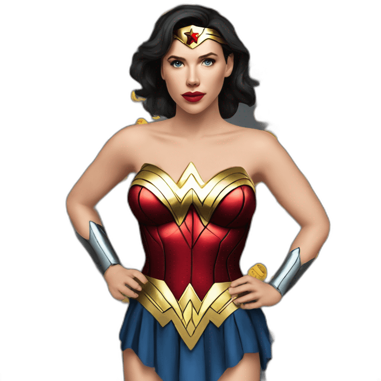 Scarlett Johansson dress like wonder woman emoji