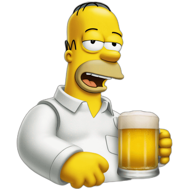 Homer Simpson drink beer emoji